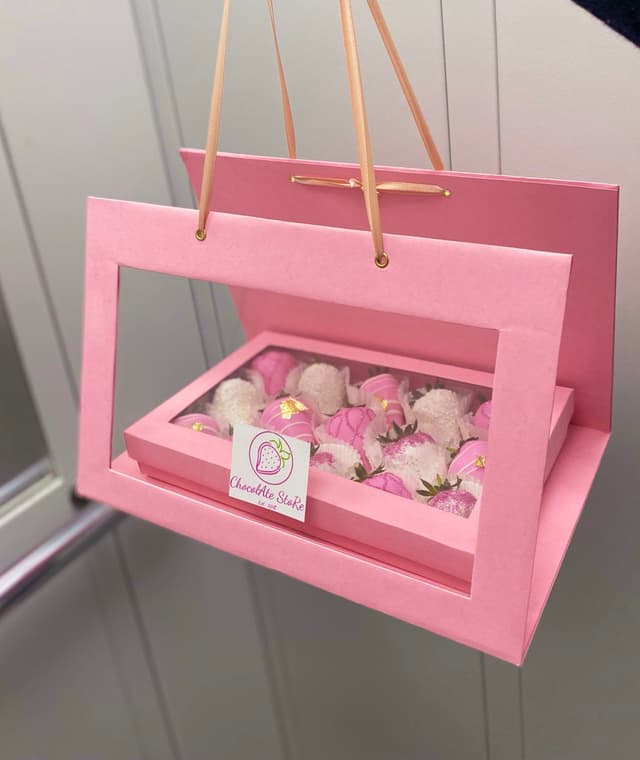 Strawberries in a bag box