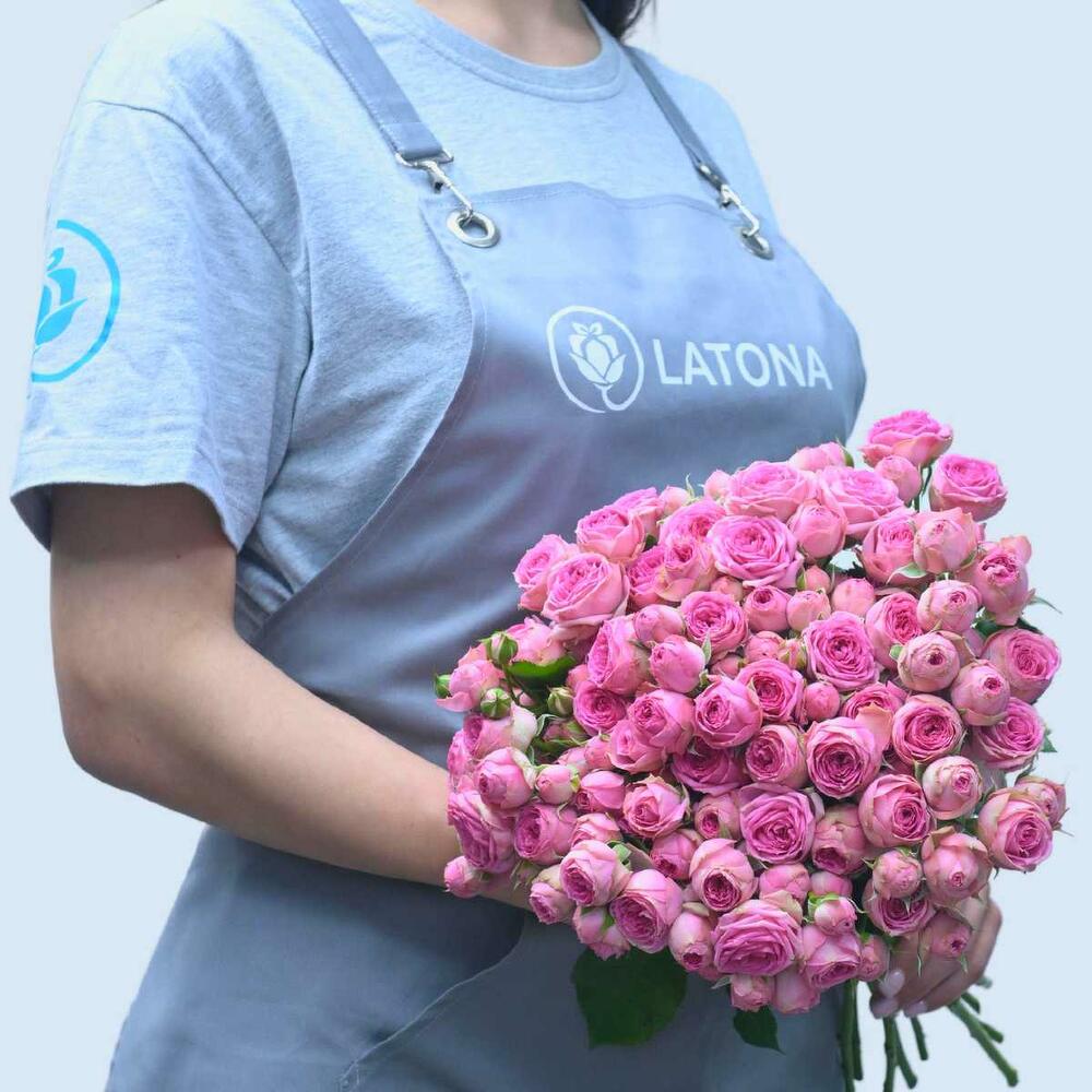 Букет с кустовыми розами Pink Piano