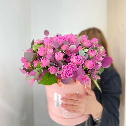 Flowers in a Box with Misty Bubbles