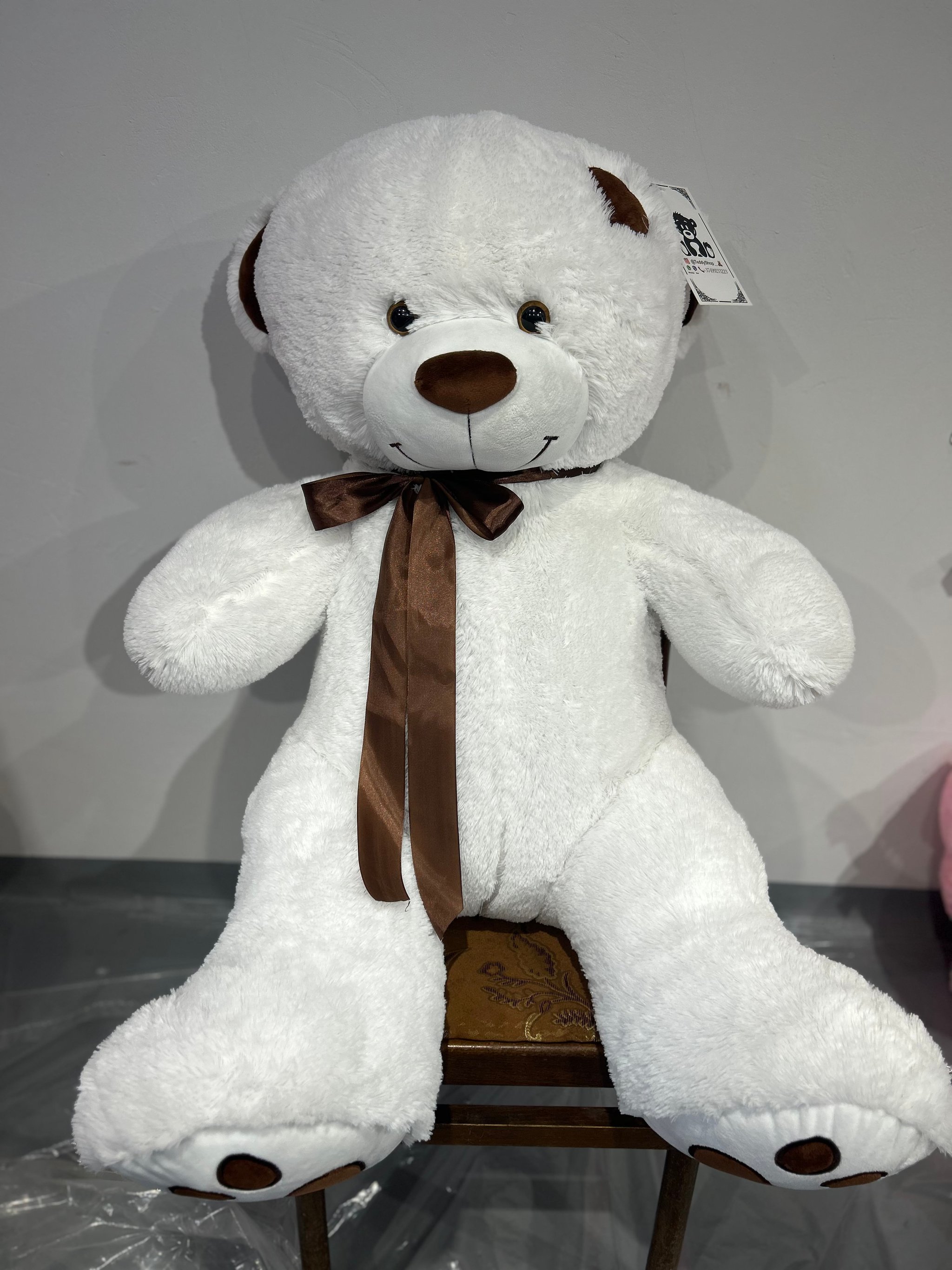 Փափուկ արջուկ «Tom»  սպիտակ, 110 սմ․