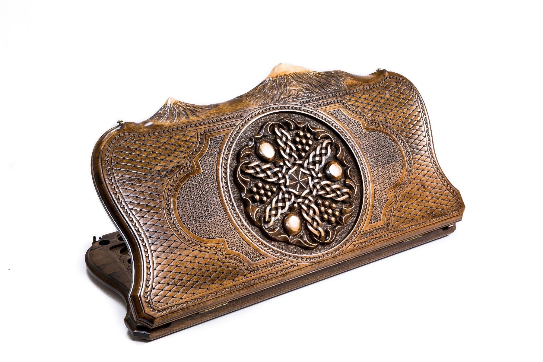 Backgammon "Zardanakhsh" pomegranate-grape, with an original Ararat silhouette design