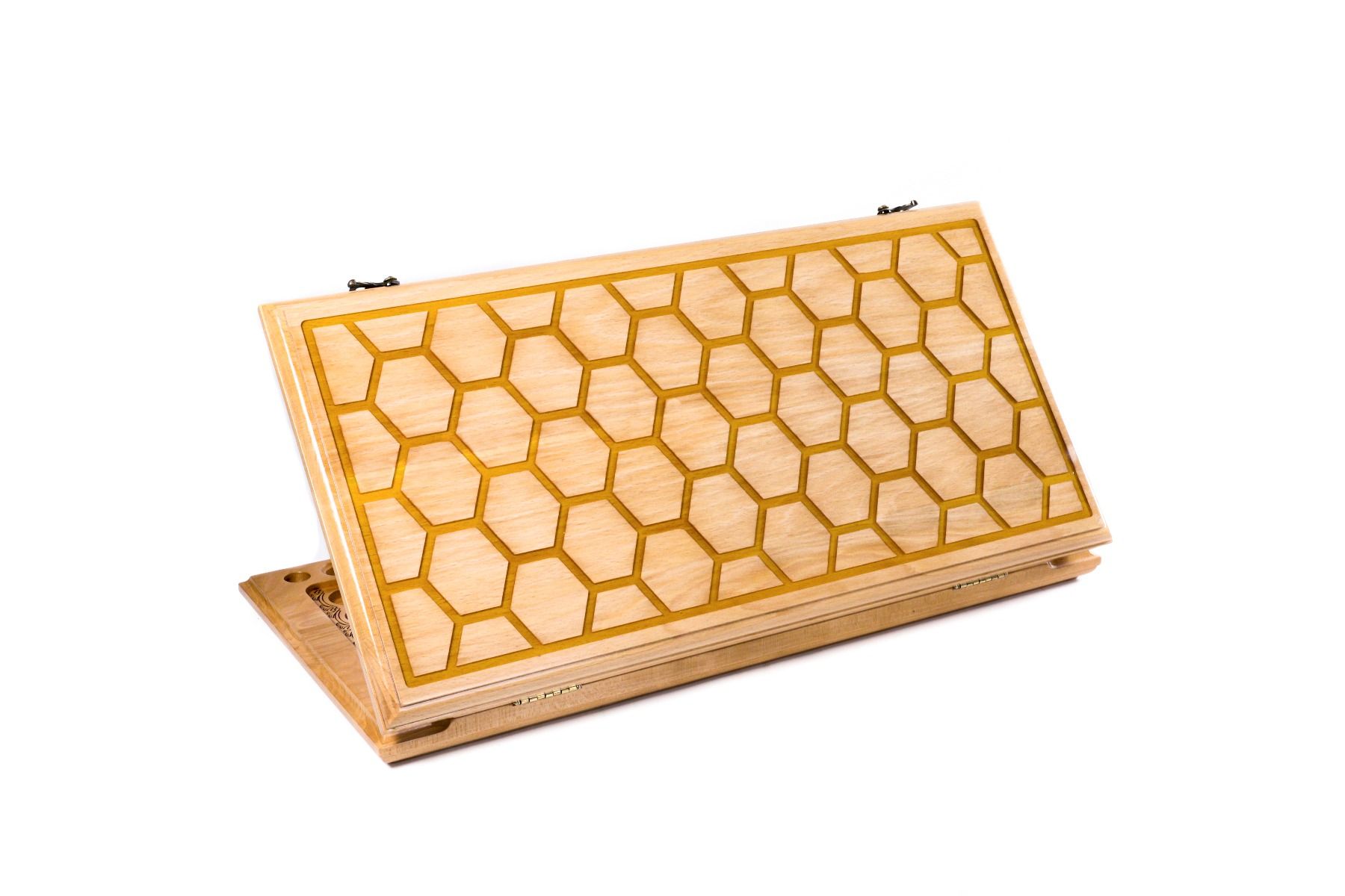 Backgammon "epoxy honeycomb" double-sided classic