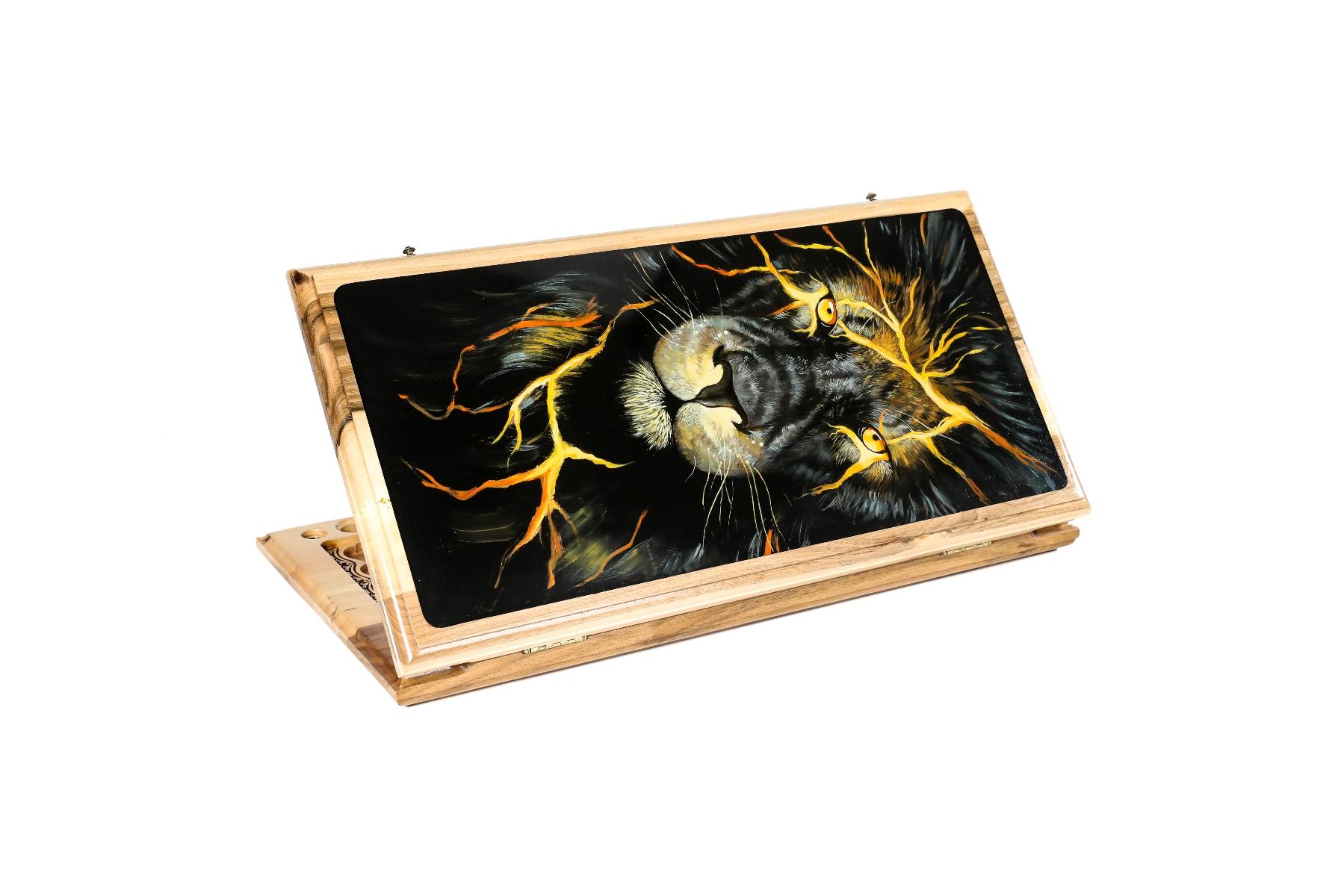 Backgammon Lion-Epoxy, Double-Sided, Classic