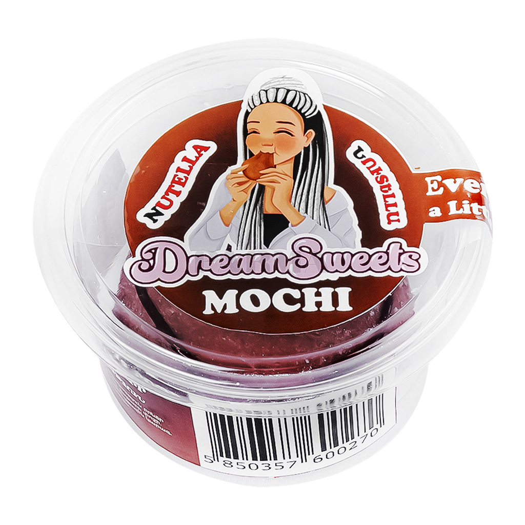 Mochi with Nutella chocolate cream