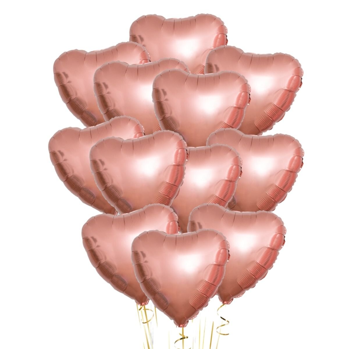 Гелиевые шары из розового золота, 12 шт.