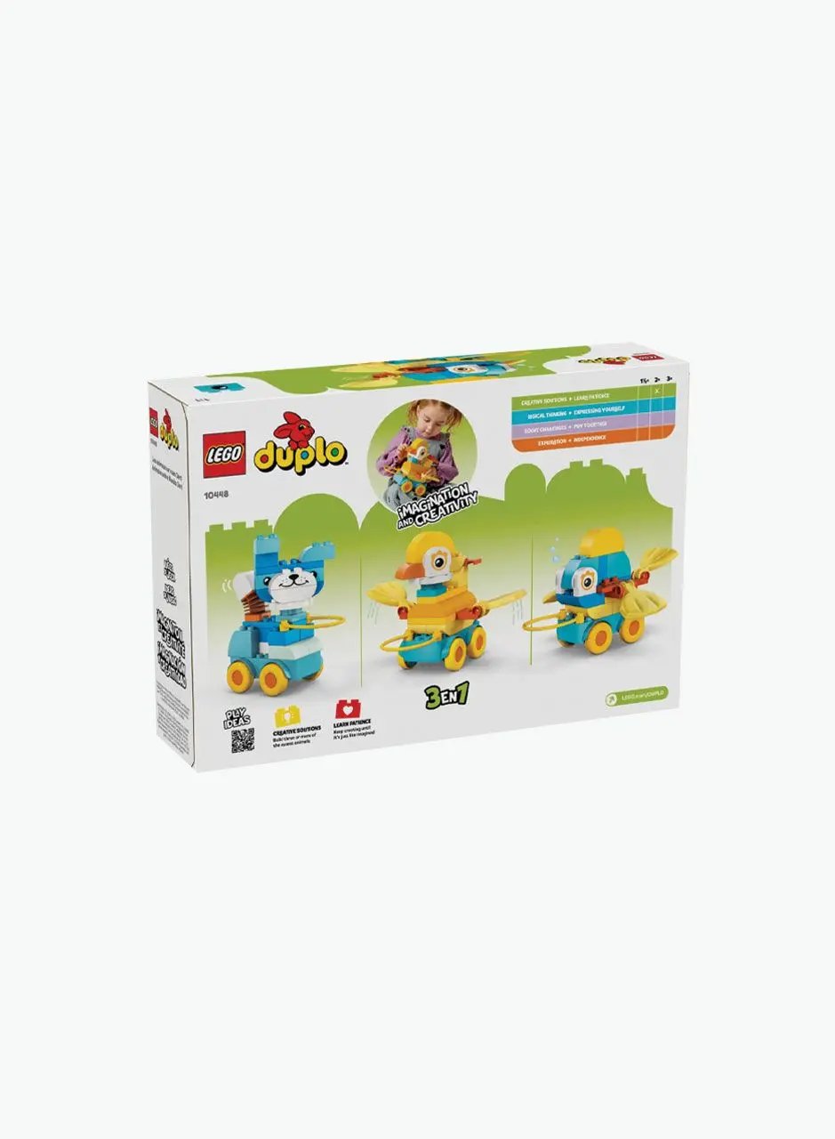 Конструкторская игра Duplo «3 в 1: животные на колесах»