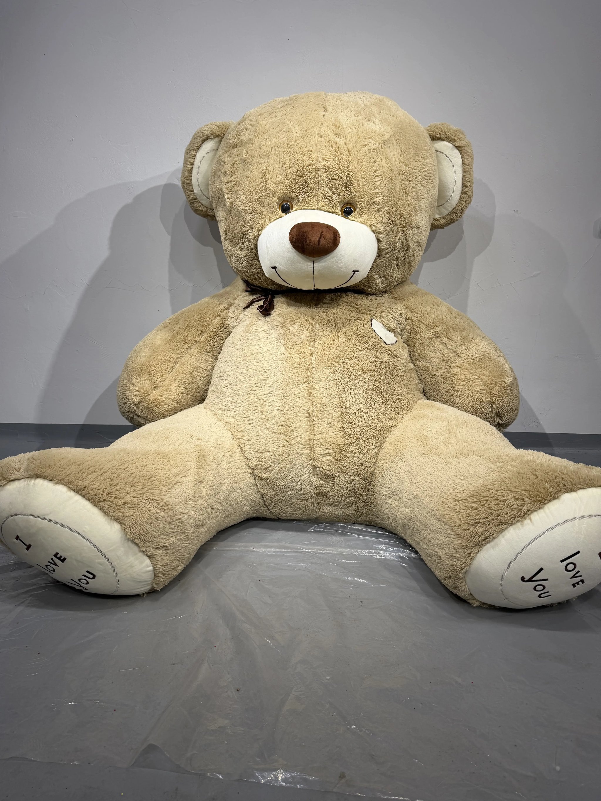 Soft teddy bear "Miki", brown, 190 cm.