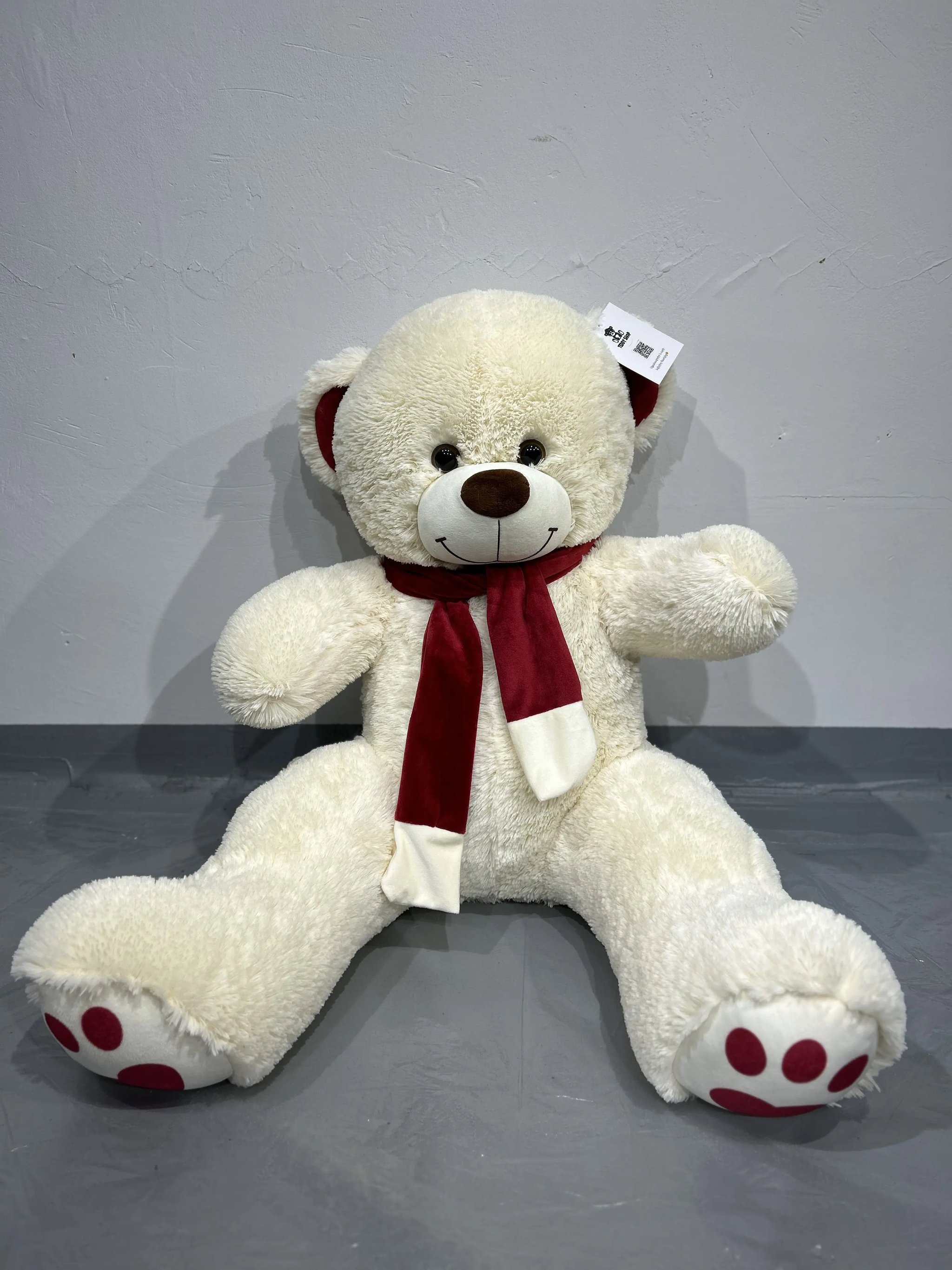 Soft teddy bear "Kelvin", cream color, 90 cm.