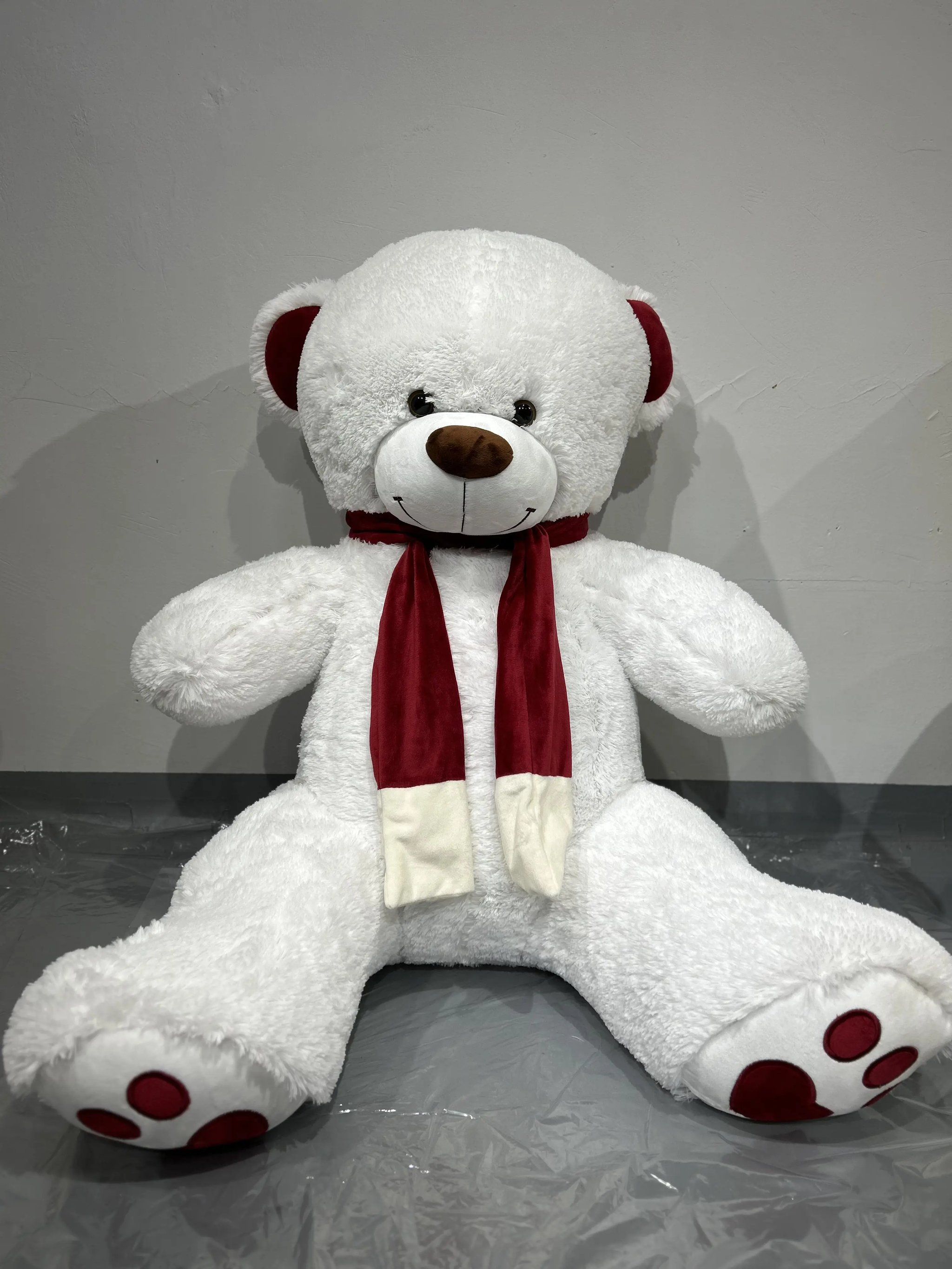 Փափուկ արջուկ «Kelvin»  սպիտակ, 110 սմ