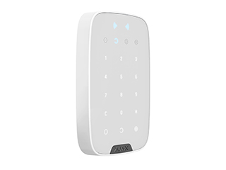 White Ajax Keypad touch sensor keyboard for arming and disarming