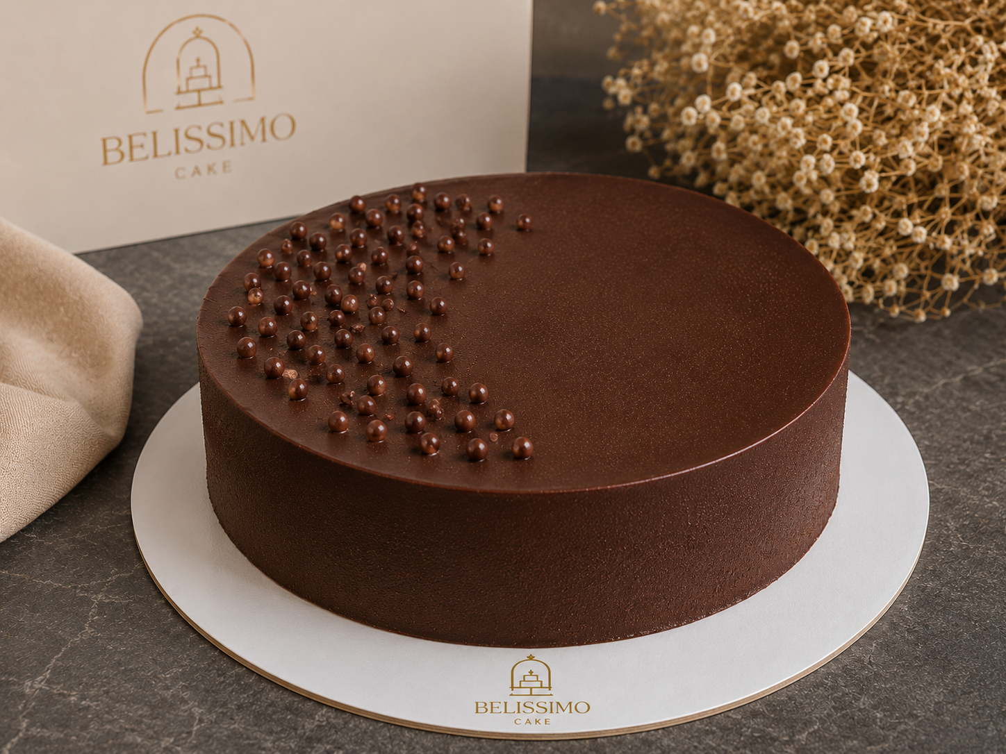 Chocolate cake for 12 people - Belissimo cake