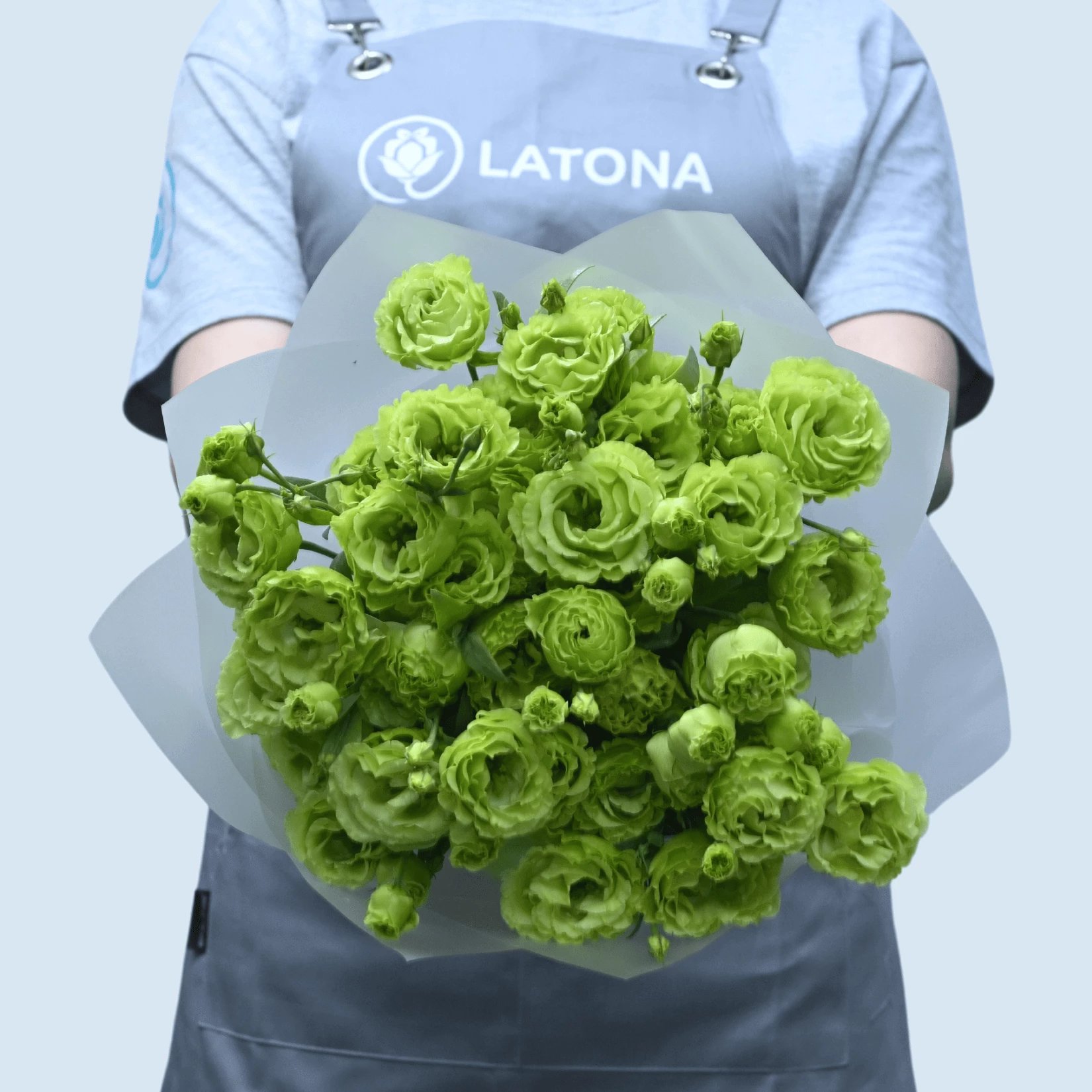 Bouquet "Mint Sky" with Green Liziantus