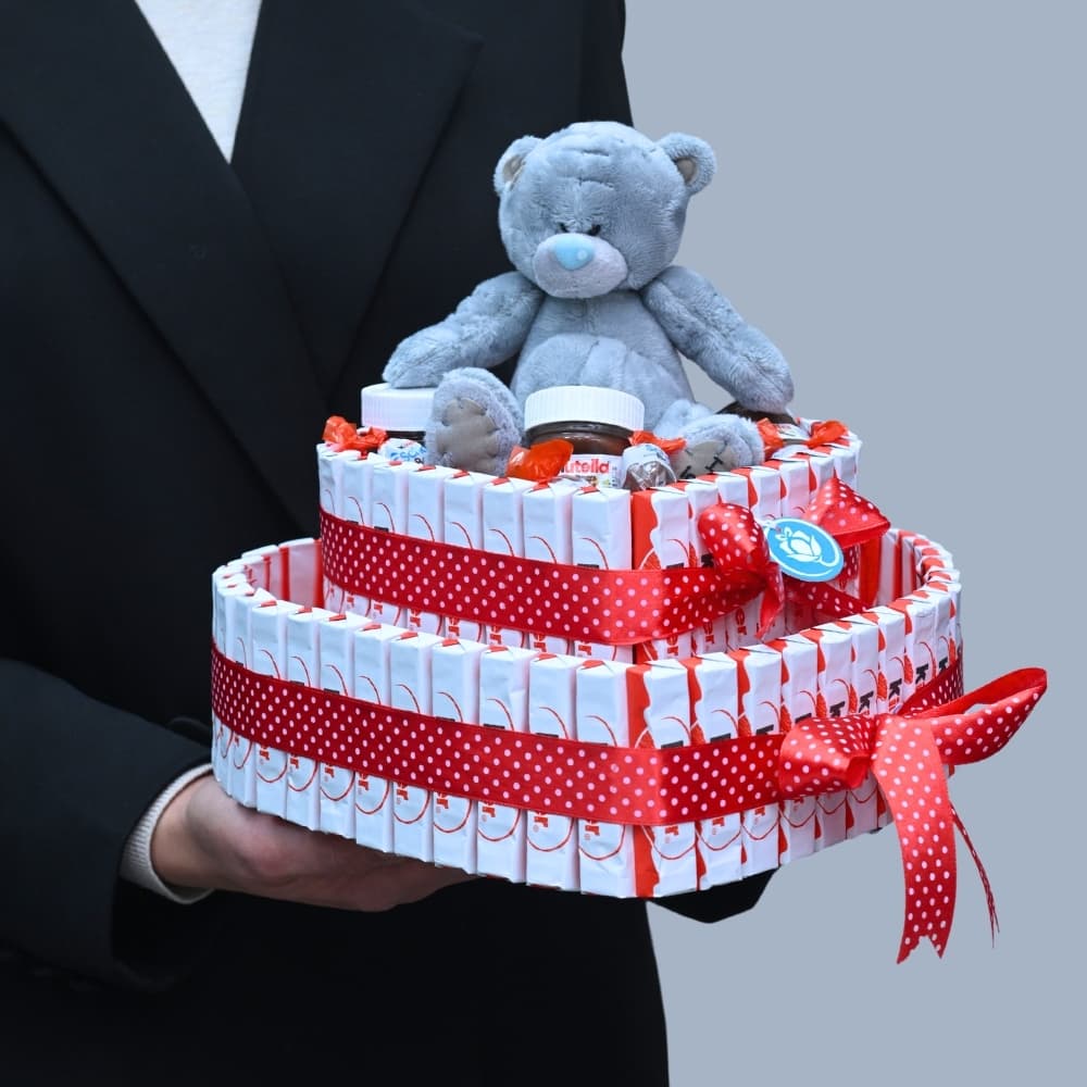 Kinder сердце с мишкой