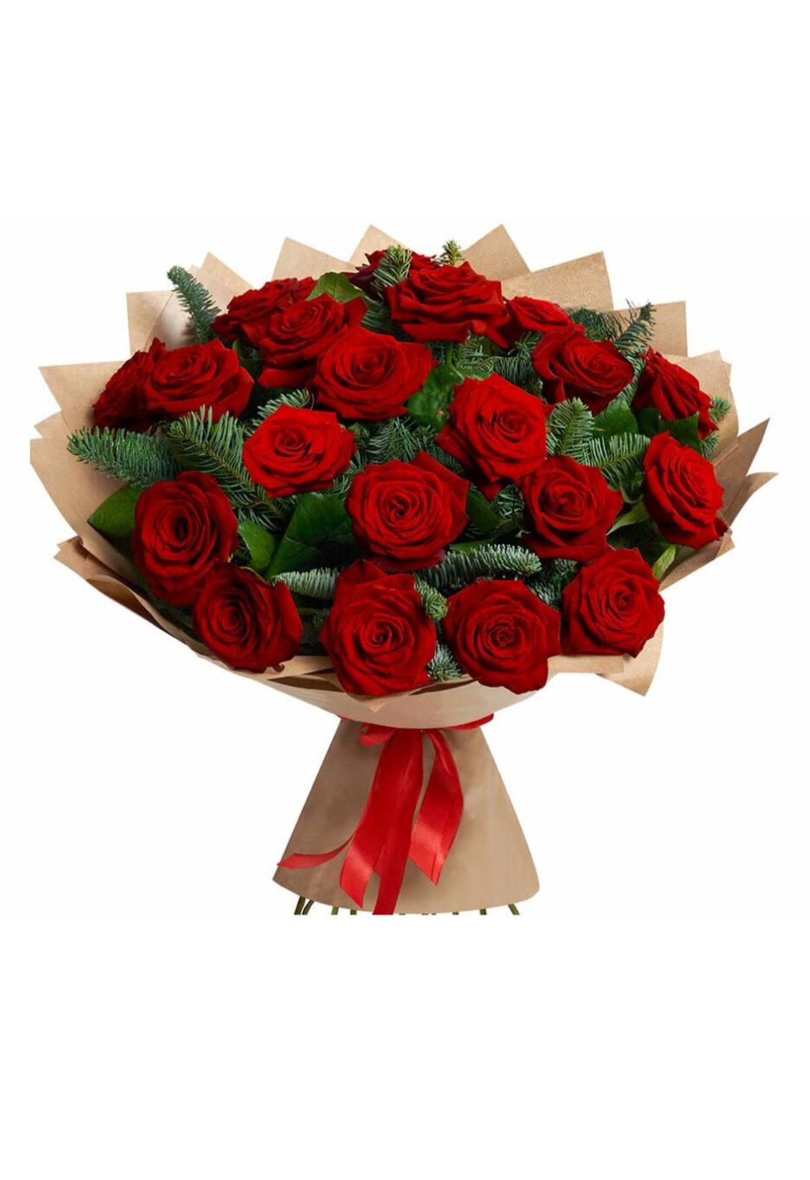 Red festive bouquet