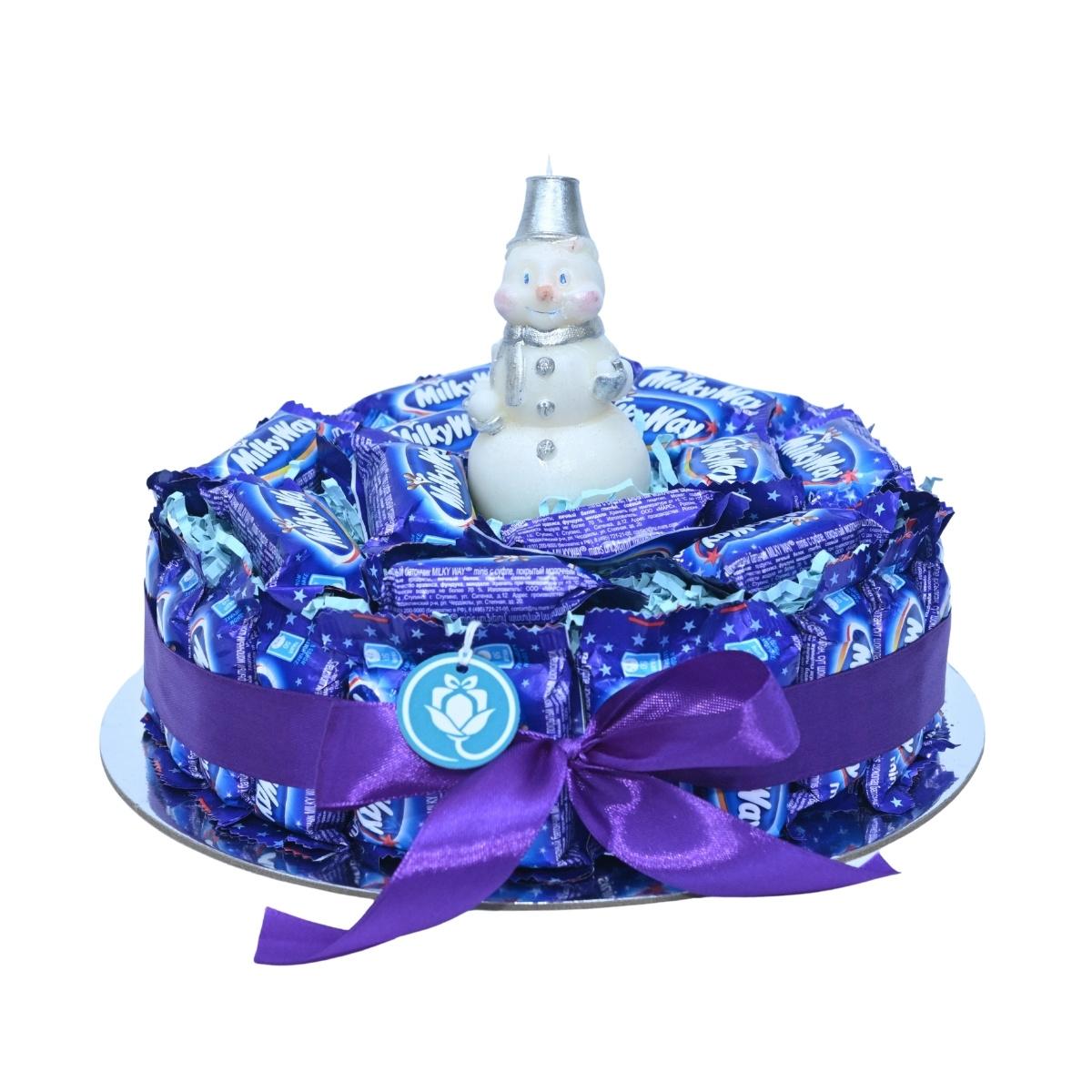 Chocolate set: Milky Way and candle