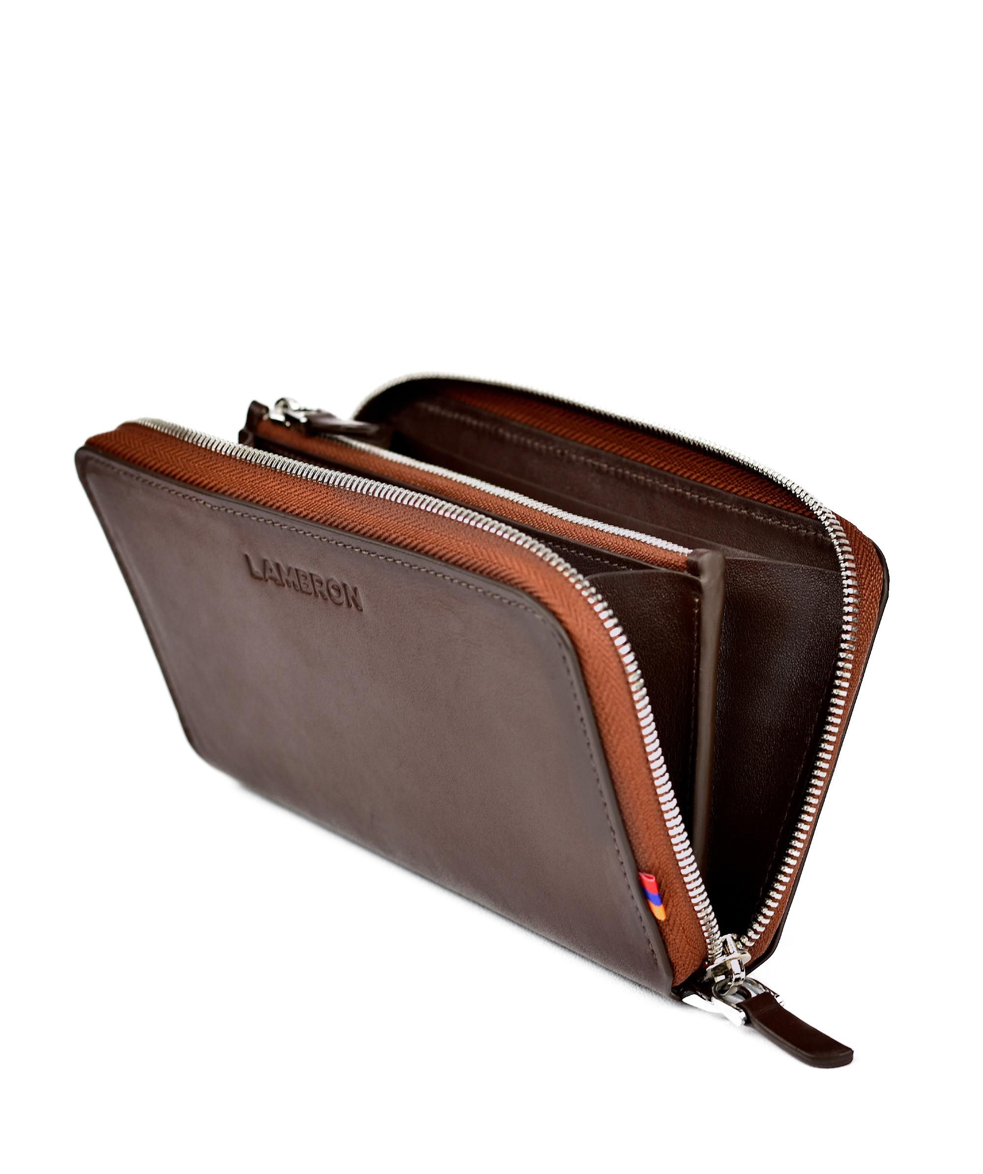 Wallet "Lambron" Tabacco Travel Ziper