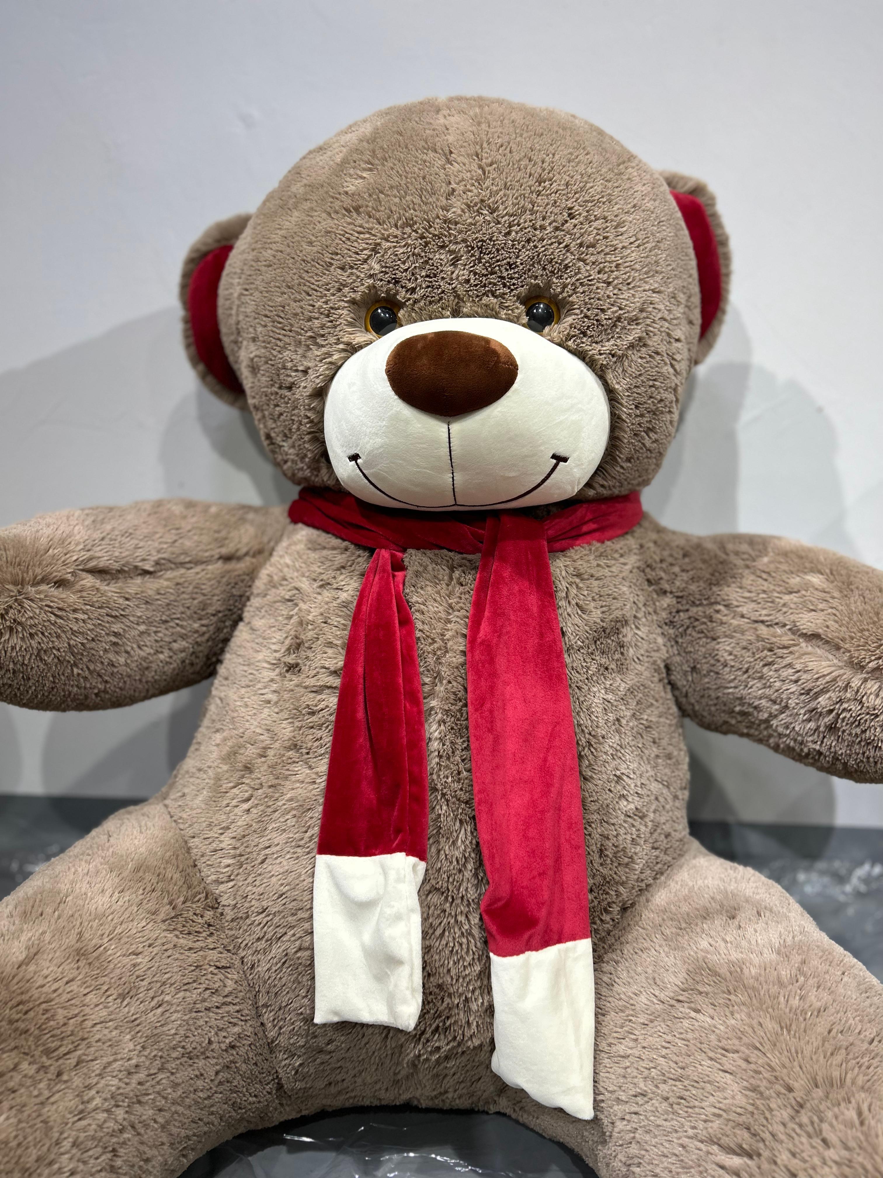 Soft teddy bear "Kelvin" dark brown, 160 cm.
