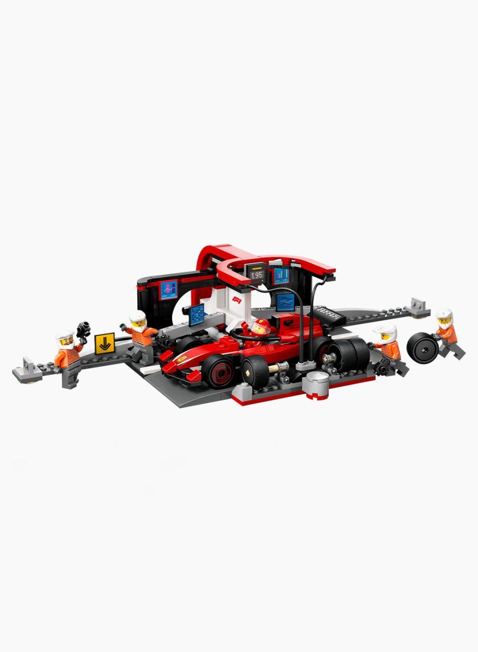 City Construction Set "F1® Pit Stop and Pit Crew with Ferrari Car"