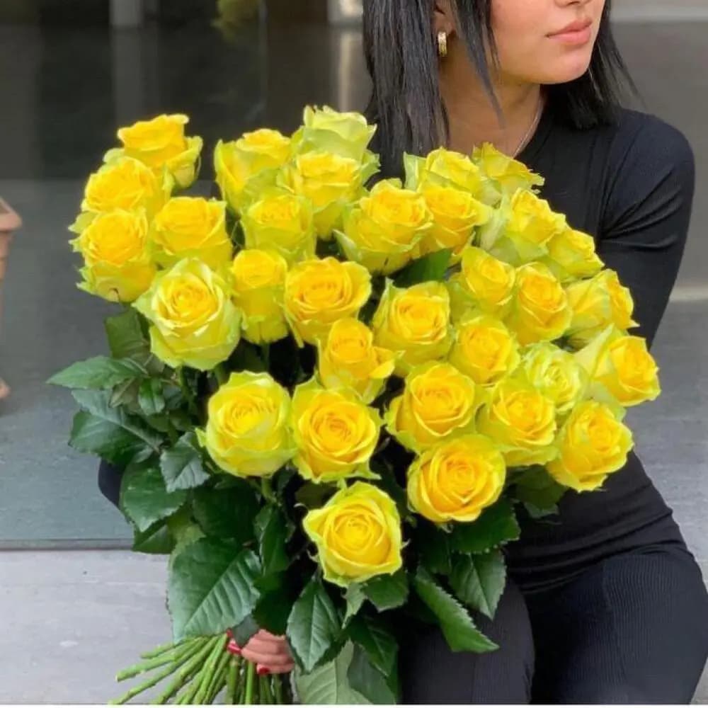 Bouquet with yellow roses 27 - VkusLil