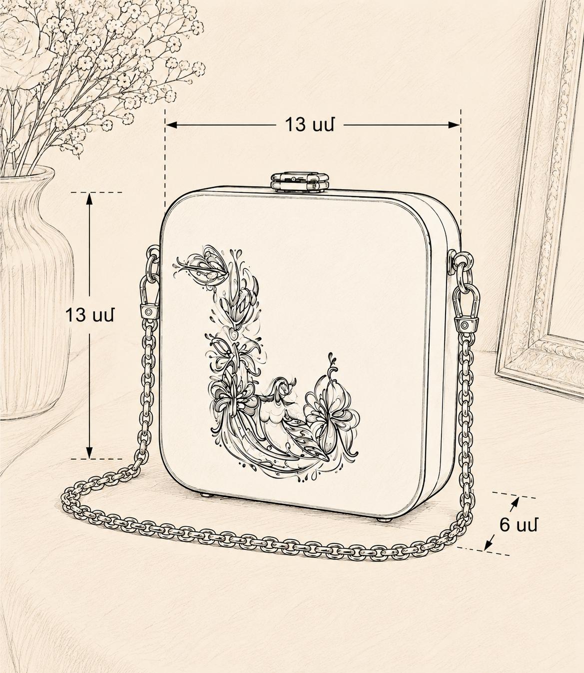 Bag Elegance N with Bird Letter - TD PRODUCT