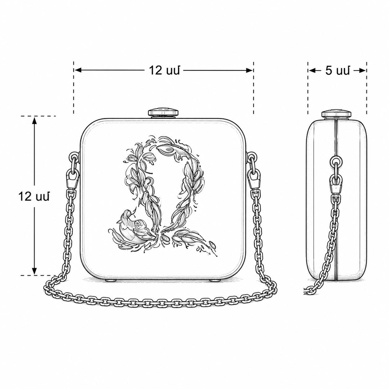 Bag Elegance with J monogram - TD PRODUCT