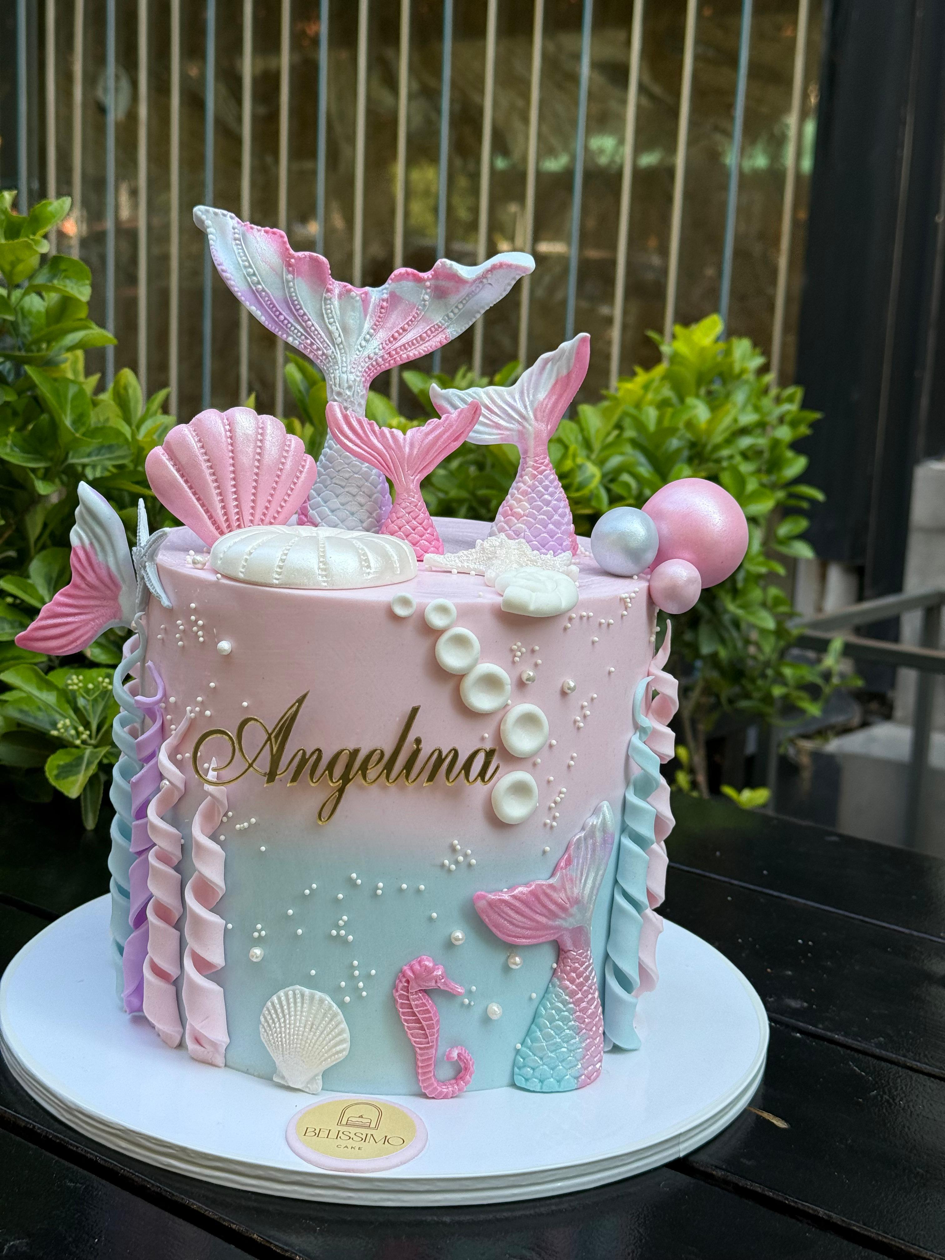 Mermaid Cake for 15 people - Belissimo cake