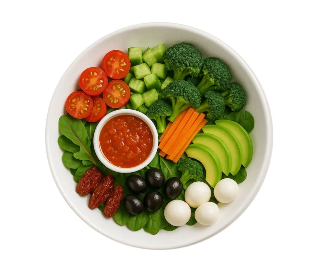 Vegetable and mozzarella salad Vegetarian 350 g - Sweetli by Lilit