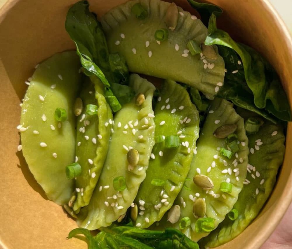 Vareniki with potatoes and greens, vegan, 350 g - Sweetli by Lilit