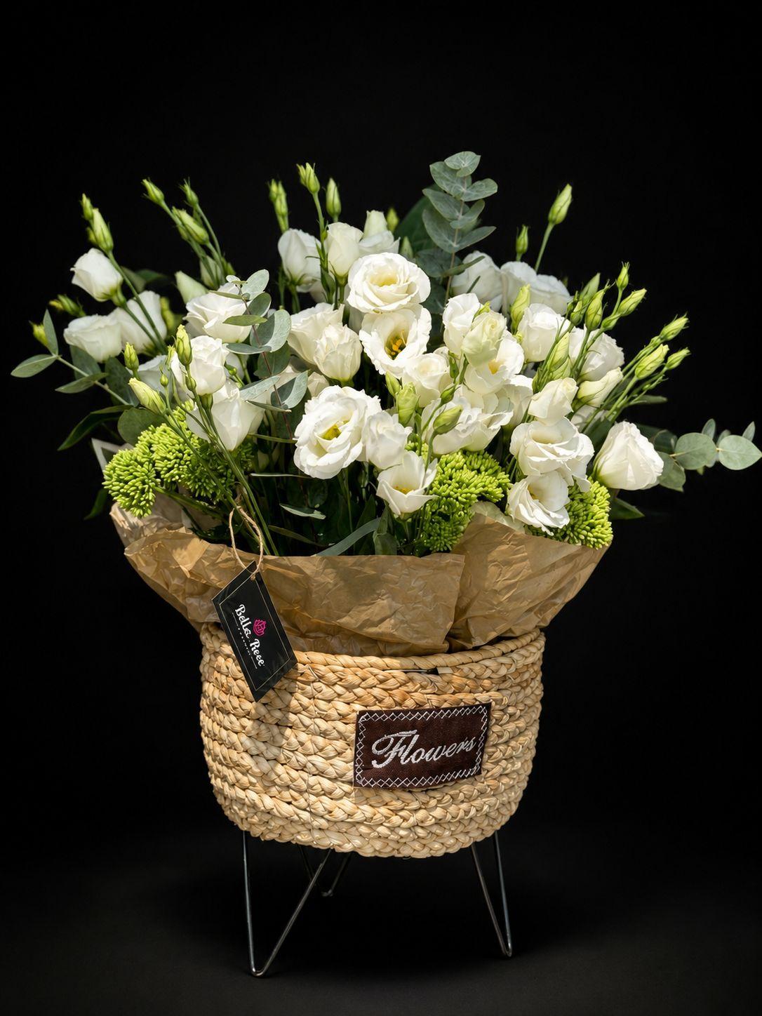 Lisianthus in a basket - BELLA-ROSE