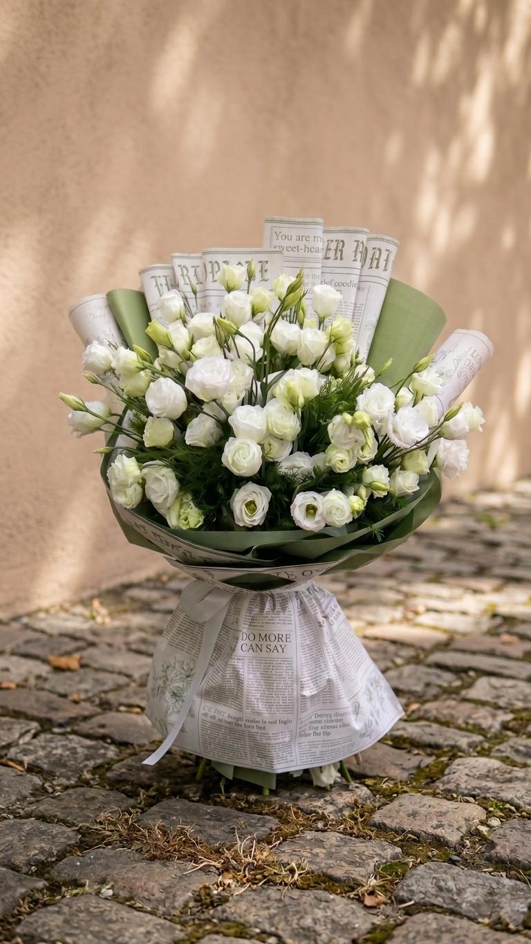 Bouquet with lisianthus - Lusi Flowers