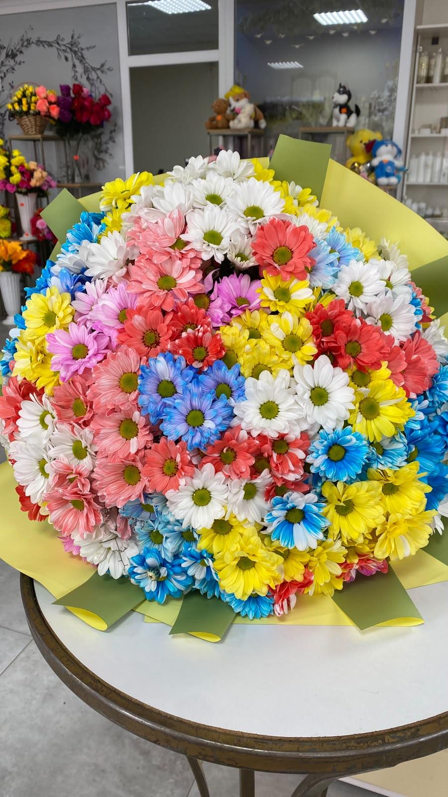 Букет с кустовыми хризантемами - Vanila Flowers Shop