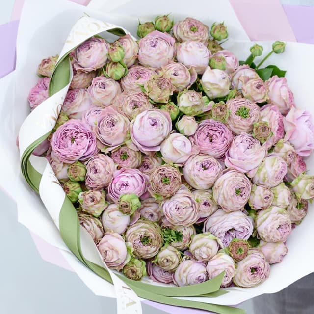 Bouquet "Jasmina" with Lilac-Pink Peony Roses