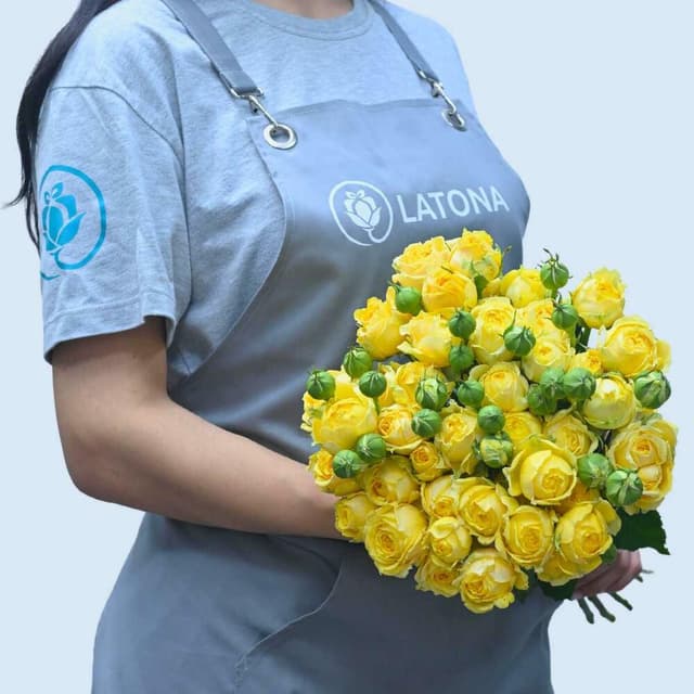 Bouquet with Catalina Yellow Spray Roses