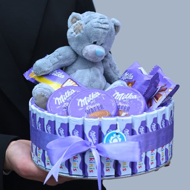 Milka անակնկալ տուփ փափուկ արջիկով