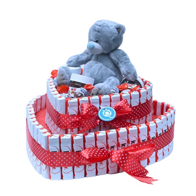 Kinder  կոմպոզիցիա արջուկով սրտաձև