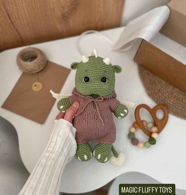 Փափուկ ձեռագործ խաղալիք Վիշապ -  MAGIC FLUFFY TOYS