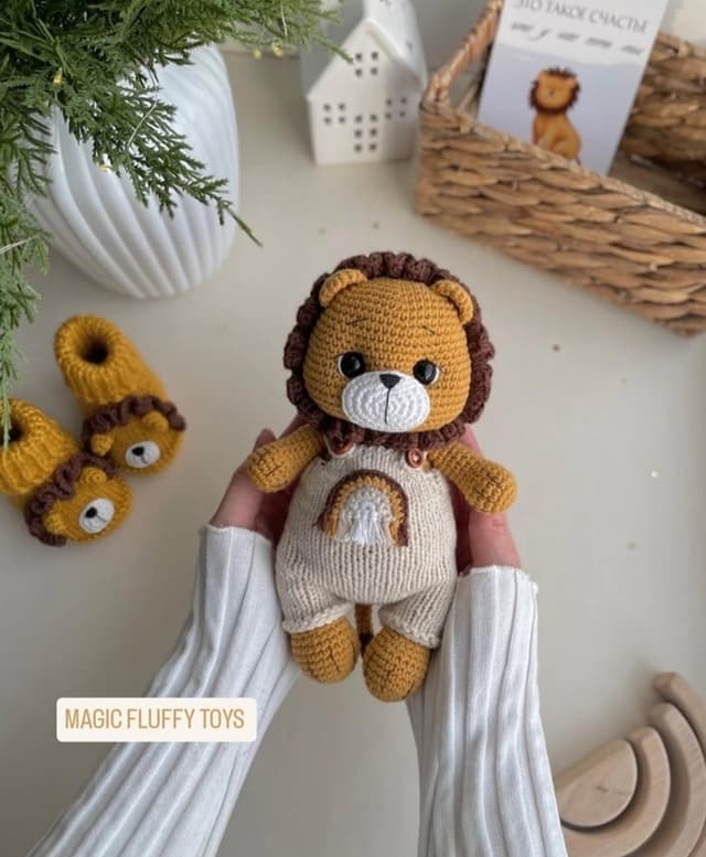 Փափուկ ձեռագործ խաղալիք Առյուծ - MAGIC FLUFFY TOYS