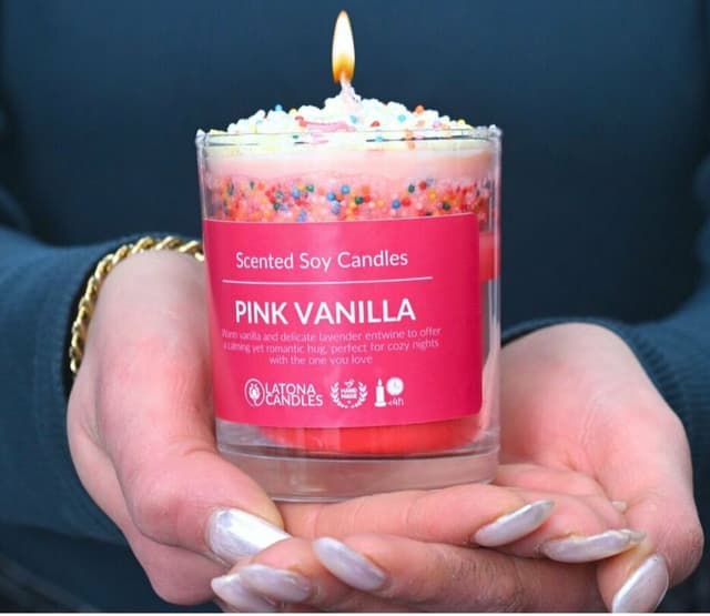 Scented candle "Pink Vanilla"