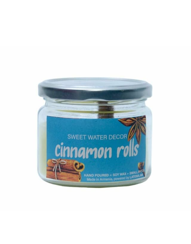 Cinnamon-scented candle
