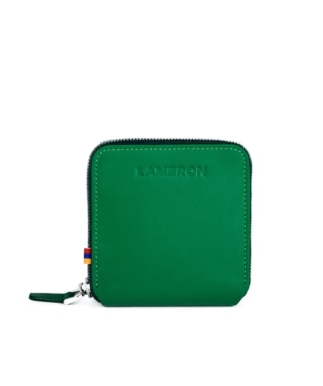 Դրամապանակ «Lambron» Green Ray Zipper Box