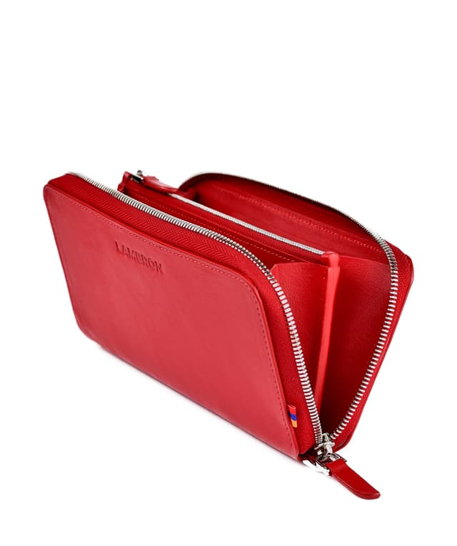 left now right Wallet "Lambron" Santa Claus (red) travel Ziper