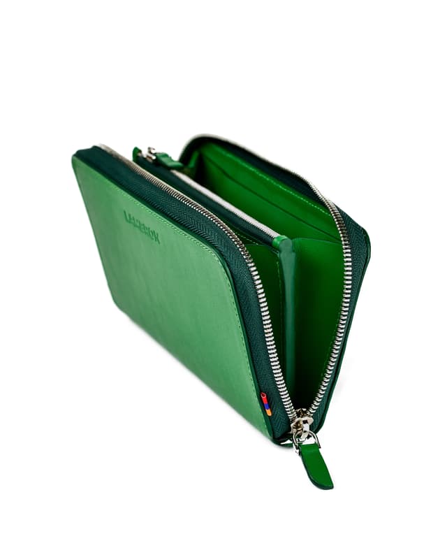 Wallet "Lambron" Green Ray travel Ziper