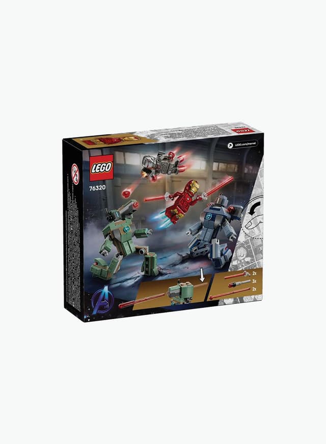 Конструкторская игра Marvel «Железный человек и Военная машина против дронов»