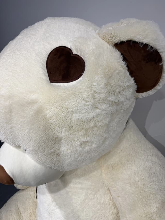 Soft teddy bear "Tom" milky color, 190 cm