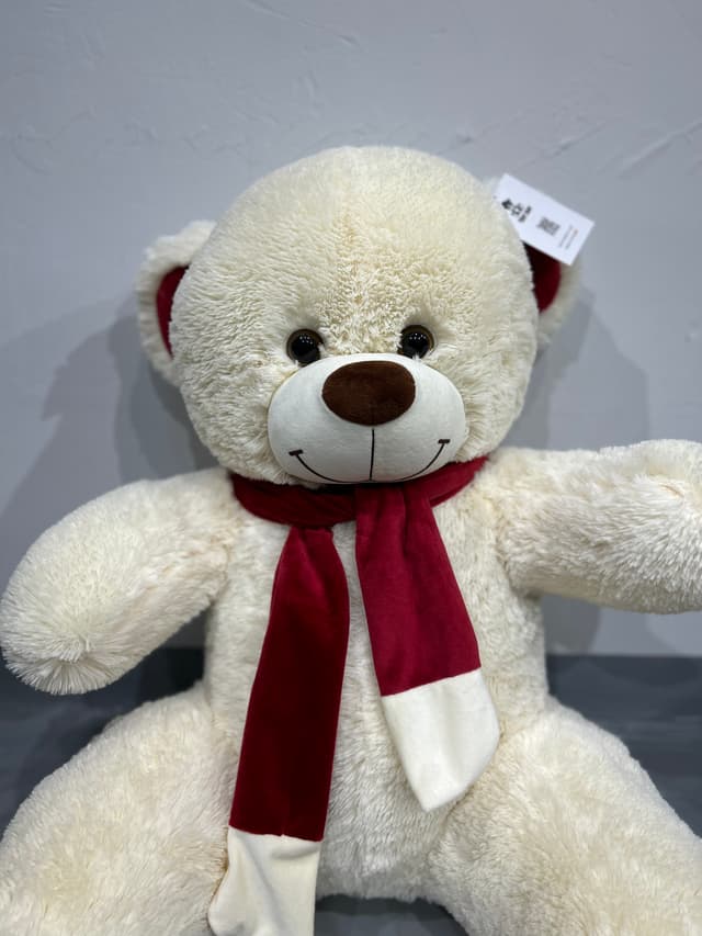 Soft teddy bear "Kelvin", cream color, 90 cm.