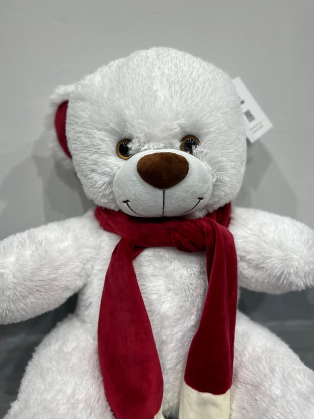 Soft teddy bear "Kelvin" milk white, 65 cm.