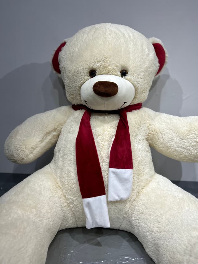 Soft teddy bear "Kelvin" milky white, 160 cm.