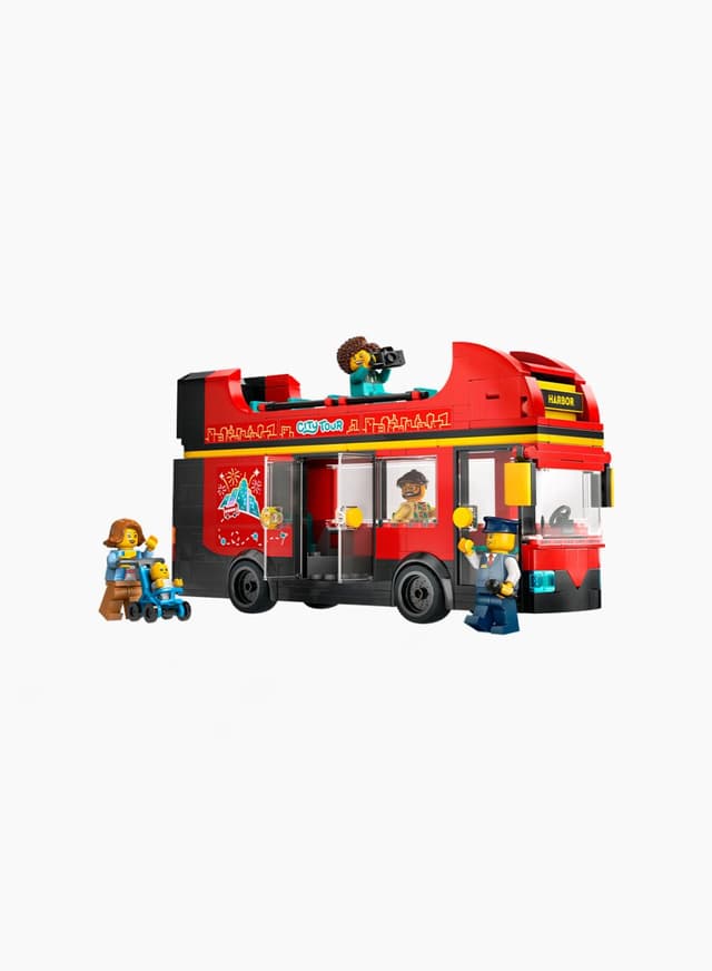 Construction game "Red Double-Decker Sightseeing Bus"