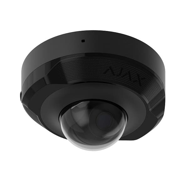 Հսկողական ip տեսախցիկ տեսաձայնագրող սև Ajax DomeCam Mini (5 Mp/2.8 mm)