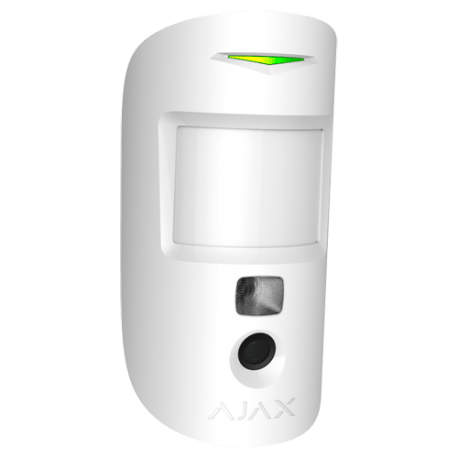 Security system motion sensor with camera, white Ajax MotionCam (PHOD) JEWELLER